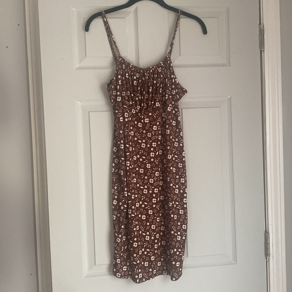 Jessica Simpson Brown Floral Sundress